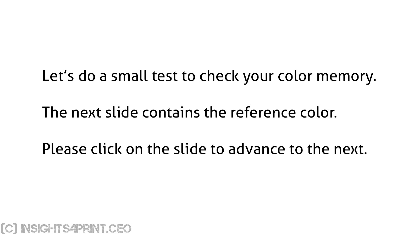Color Memory Test