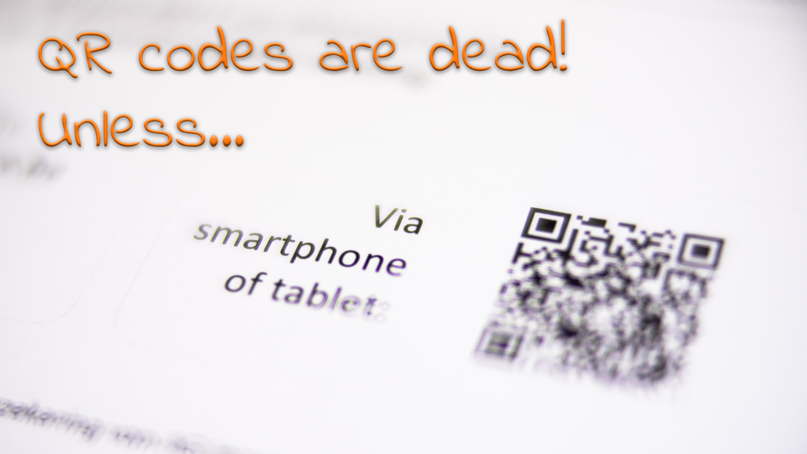 Fun with QR Codes – Getting Less Done