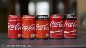 Different cans of Coca-Cola