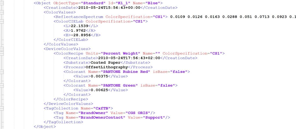 Details from a CxF file